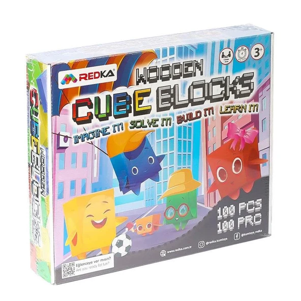 Redka Wooden Cube Blocks ürün görseli 1