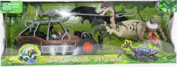 Dinozor Avcısı Buggyli  Oyun Seti - Resim 4