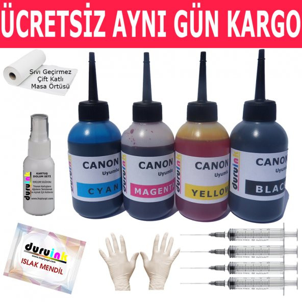 CANON MAXIFY MB5455 UYUMLU 4X100ML DURUINK MÜREKKEP SETİ 4 RENK ürün görseli 1