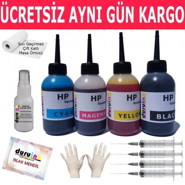 HP INK TANK 315 415 UYUMLU 4X100ML DURUINK VIVERA MÜREKKEP SETİ 4 RENK ürün görseli 1