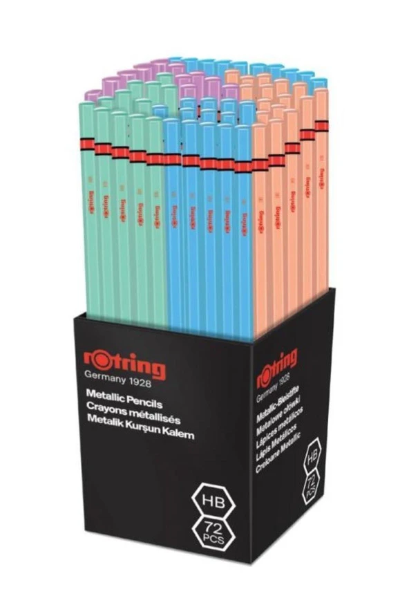 Rotring Kurşun Kalem Metalik 2090067 (1 Kutu 72 Adet) ürün görseli 1