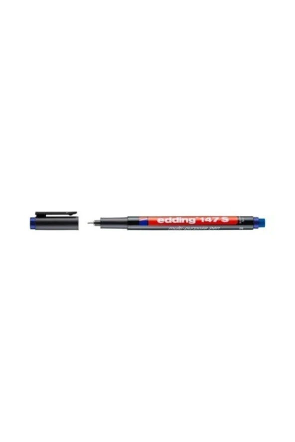 Edding (E-147S) Asetat Kalemı-Sılgılı Mavi 10 Lu ürün görseli 1