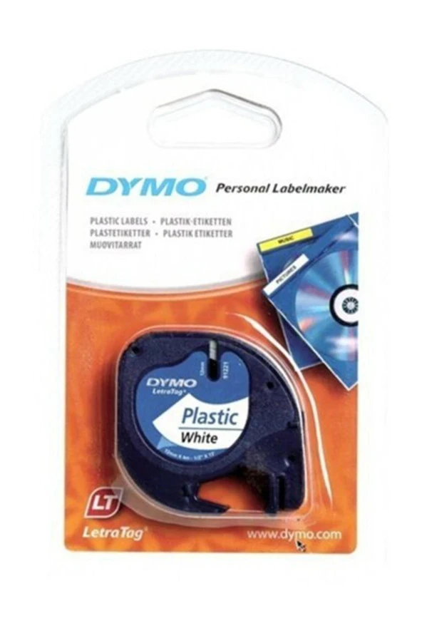 Dymo Letratag Şerit Plastik 12MMx4 MT Beyaz 91201 ürün görseli 1