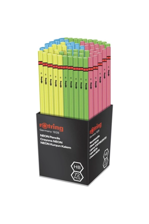 Rotring Kurşun Kalem Neon Fosforlu 72 Adet ürün görseli 1