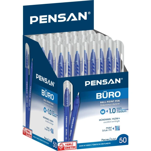 Pensan Tükenmez Kalem Büro 1 MM Mavi (50 Li Paket) ürün görseli 1
