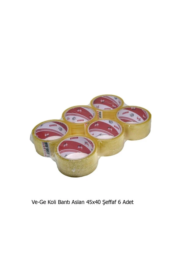 Ve-Ge Koli Bantı Aslan 45x40 Şeffaf 1 Paket (6 Adet) ürün görseli 1