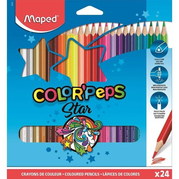 Maped Kuru Boya Color Peps 24 Renk Kuru Boya ürün görseli 1