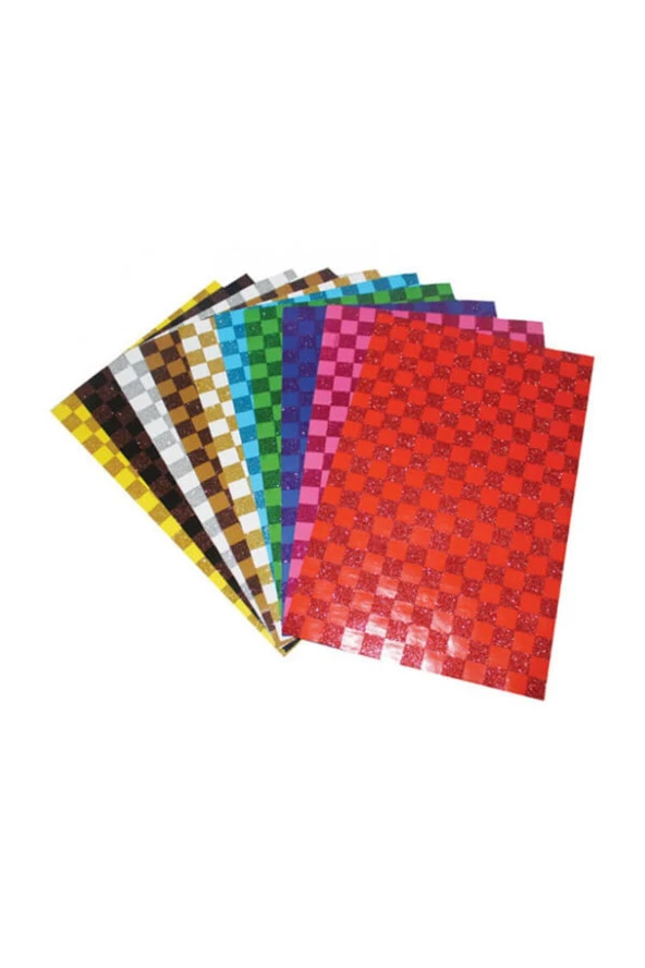 Lino Desenli Kağıt Simli Kare 10 Renk 20x30 CM 2802J-3 ürün görseli 1