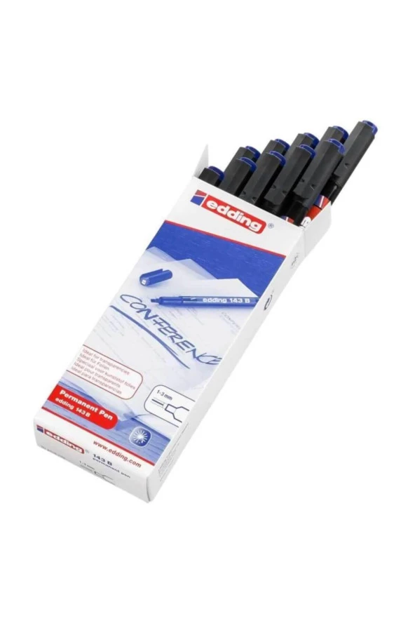 Edding Asetat Kalemi Permanent B Seri 1-3 MM Mavi 10'Lu ürün görseli 1