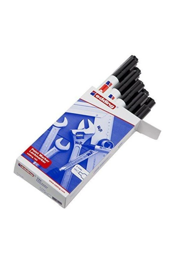 Edding 750 Markör Boya Kalemi 2-4 Mm Siyah Yuvarlak Uçlu (10 Lu Paket) ürün görseli 1