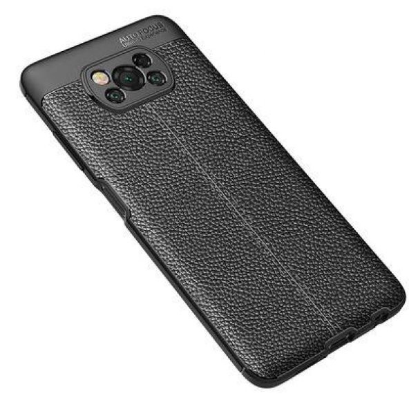 Xiaomi Poco X3 Kılıf Kamera Korumalı Deri Görünümlü Silikon Kılıf ürün görseli 1