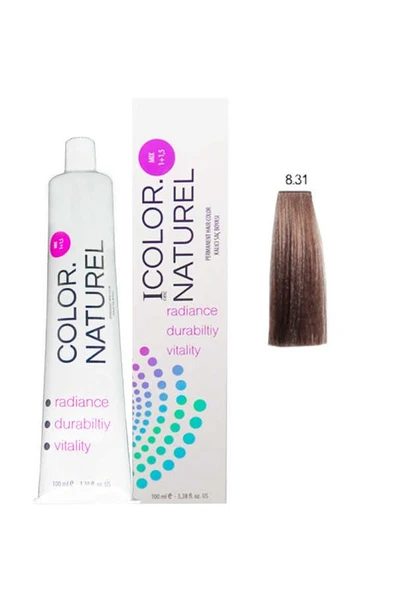 Color Naturel Kalıcı Saç Boyası 100 ml 8.31 Açık Altın Küllü Kumral ürün görseli 1
