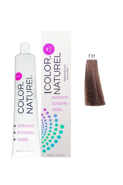Color Naturel Kalıcı Saç Boyası 100 ml 7.31 Altın Küllü Kumral ürün görseli 1