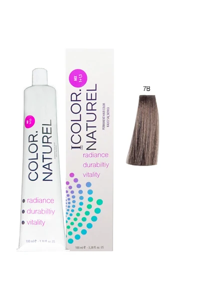 Color Naturel Kalıcı Saç Boyası 100 ml 7B Koyu Bej ürün görseli 1