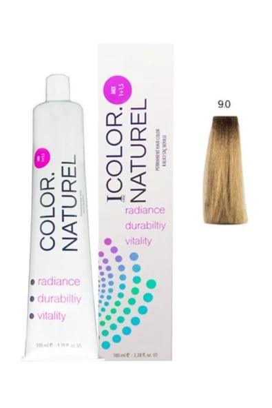 Color Naturel Kalıcı Saç Boyası 100 ml 9.0 Sarı ürün görseli 1