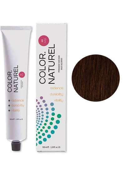 Color Naturel Kalıcı Saç Boyası 100 ml 4.75 Yoğun Sıcak Kestane ürün görseli 1