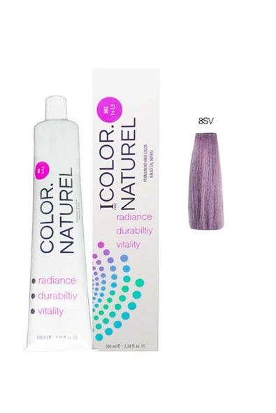Color Naturel Kalıcı Saç Boyası 100 ml 8SV Açık Viyole Kumral ürün görseli 1