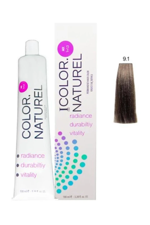 Color Naturel Kalıcı Saç Boyası 100 ml 9.1 Küllü Sarı ürün görseli 1