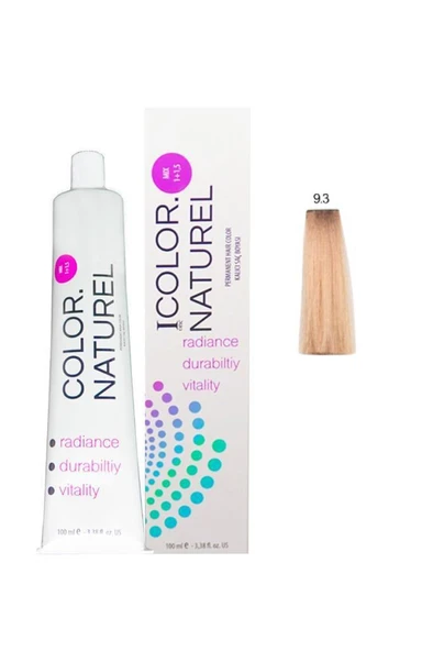 Color Naturel Kalıcı Saç Boyası 100 ml 9.3 Çok Açık Altın Kumral ürün görseli 1