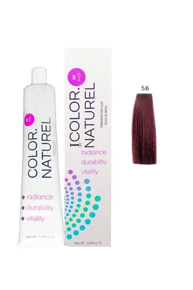 Color Naturel Kalıcı Saç Boyası 100 ml 5.6 Koyu Kızıl ürün görseli 1