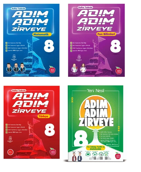 Newton Yayınları 8. Sınıf Adım Adım Zirveye Soru Bankası Seti ürün görseli 1