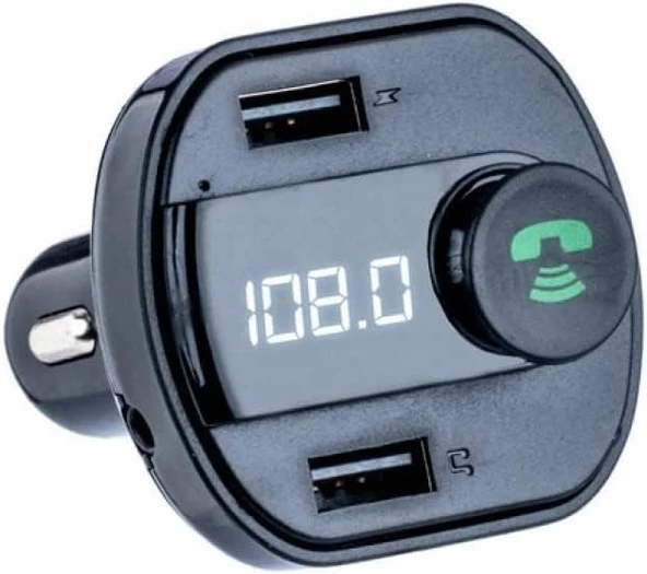 Araç Bluetooth Kit Fm Transmitter Cihazı Araba Çakmaklık Şarj Aleti Mp3 Çalar Müzik Kiti x16 ürün görseli 1