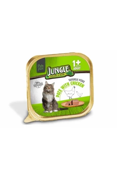 Jungle Kedi 100g Tavuklu Ezme/Pate Mama Skt: 08/2028 ürün görseli 1