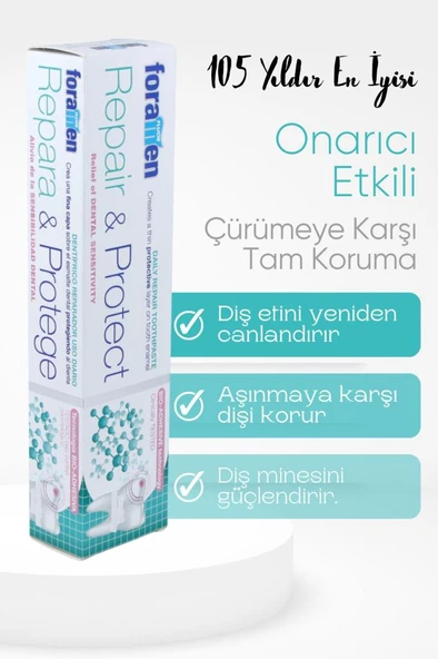 Foramen Repair & Protect Diş Eti &Diş Minesi Onarıcı Ekstra Ferahlık Diş Macunu 75 Ml/90 gr ürün görseli 1