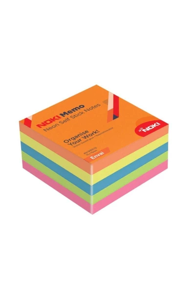 Noki Memo 75X75 Neon Yapışkanlı Küp Blok 450 Sayfa Envai ürün görseli 1