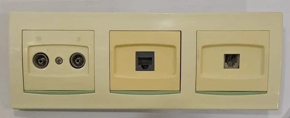 SCHNEİDER MERLİN GERİN SIVA ALTI ÜÇLÜ - TV + İNTERNET + TELEFON - YEŞİL ŞERİT KREM ürün görseli 1
