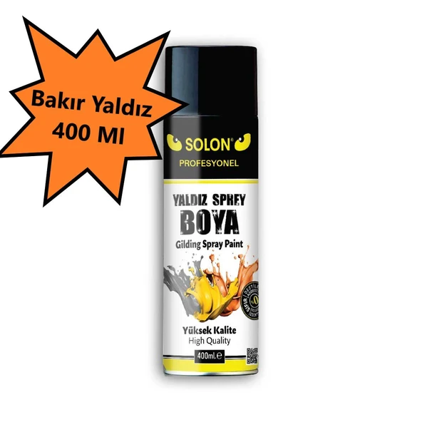 Bakır Yaldız Sprey Boya 400 Ml - Resim 2