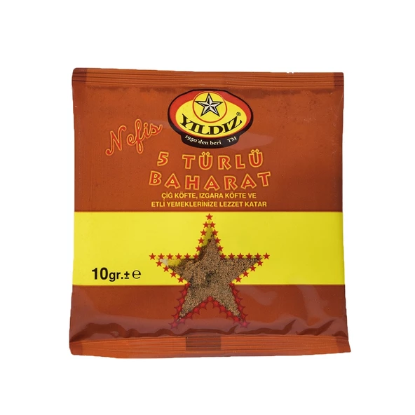 Yıldız 5 Türlü Baharat 10 Gr X 10 Adet ürün görseli 1