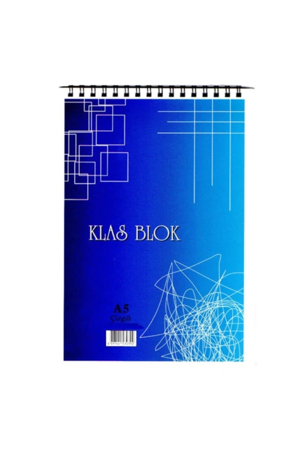Klas Bloknot Spiralli Kareli 40 Yaprak A5 (12 Li Paket) ürün görseli 1