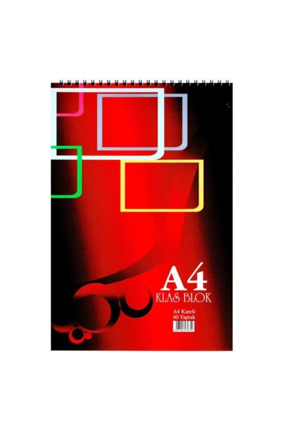 Klas Bloknot Spiralli A-4 Kareli 40 Yaprak 12 Li (1 Paket 12 Adet) ürün görseli 1