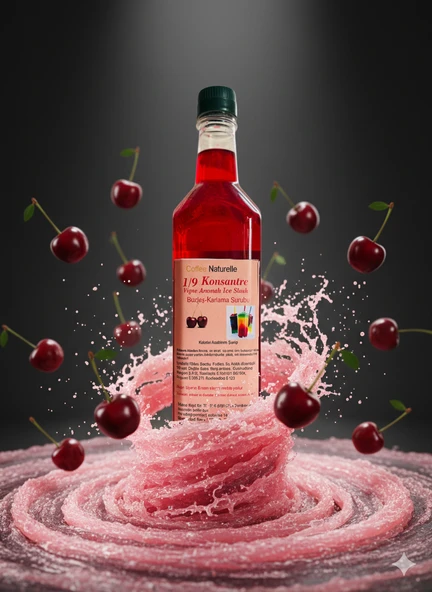 Vişne  Aromalı İce Slush 1e5 konsatre Şurup 2x 1 lt (buzlaş-karlama) ürün görseli 1
