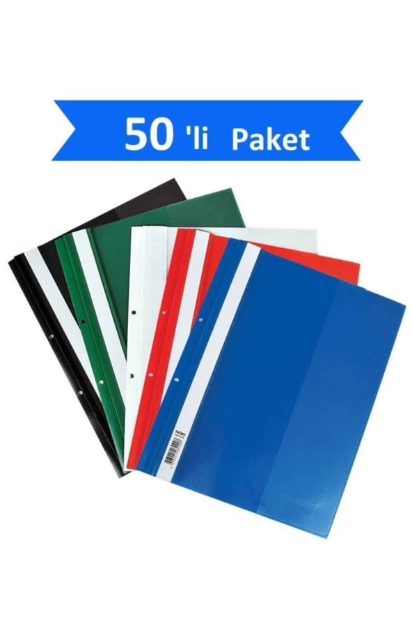 Noki Telli Dosya Plastik Ekonomik A4 Siyah 4828-190 ürün görseli 1