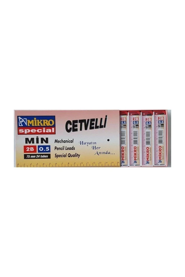 Mikro M-750 Min Cetvelli 0,5 Mm Versatil Kalem Ucu 2b 75 Mm 24 Lü (1 Paket 24 Tüp) ürün görseli 1