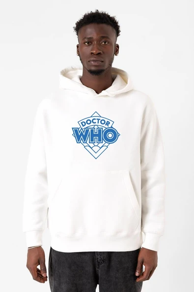 Doctor Who New Beyaz Erkek 3ip Kapşonlu Sweatshirt ürün görseli 1