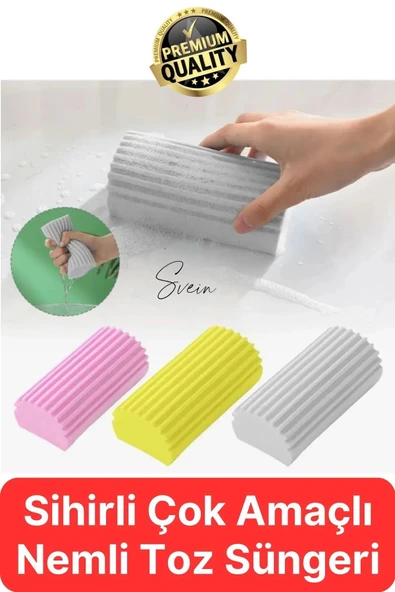Sihirli Çok Amaçlı Nemli Silgi Toz Süngeri Mutfak Banyo Ev Araba Oto Temizlik Tekrar Kullanılabilir ürün görseli 1