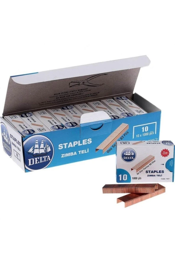 Delta Zımba Teli 1000 Lİ No:10 Sarı 1621 (10 Lu Paket) ürün görseli 1