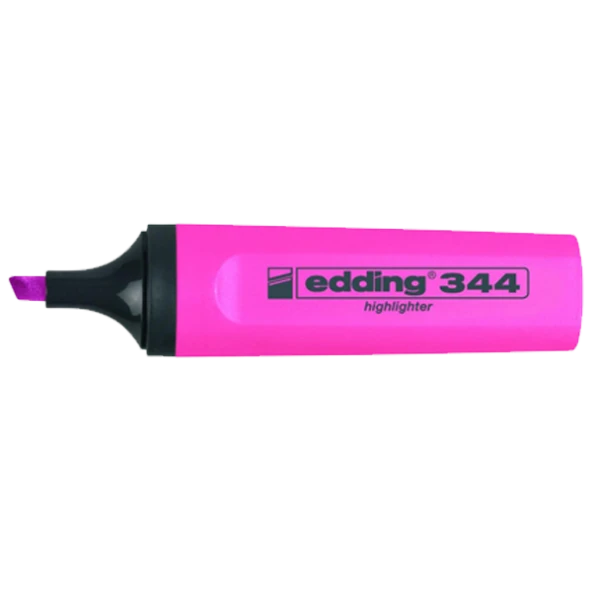 Edding (E-344) Fosforlu Kalem Pembe 10 Lu ürün görseli 1
