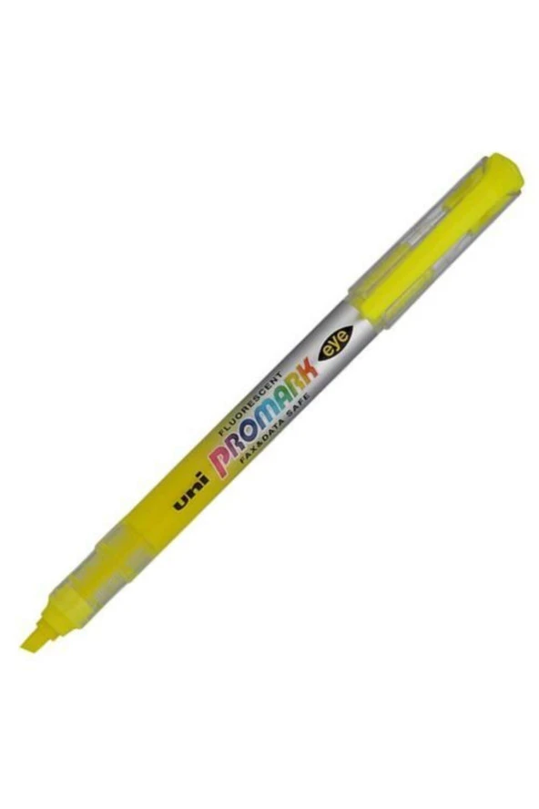 Uni-Ball Fosforlu Kalem Promark Eye Cep Tipi Sarı 12'Li ürün görseli 1