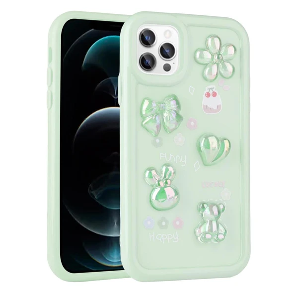 Zore Apple ile uyumlu iPhone 13 Pro Kılıf Kabartma Figürlü Parlak Toys Silikon Kapak ürün görseli 1