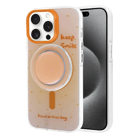 Zore Apple ile uyumlu iPhone 15 Pro Max Kılıf M-safe Şarj Özellikli Tak-Çıkar Pop Soketli Tiktok Kapak ürün görseli 1