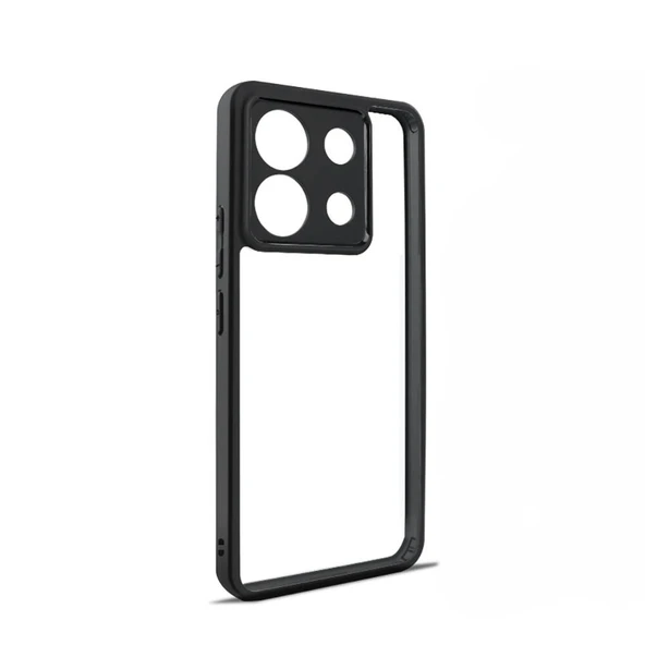Zore Xiaomi ile uyumlu Redmi Note 13 Pro 5G Kılıf Kamera Korumalı Şeffaf Arka Yüzey New Roll Kapak ürün görseli 1