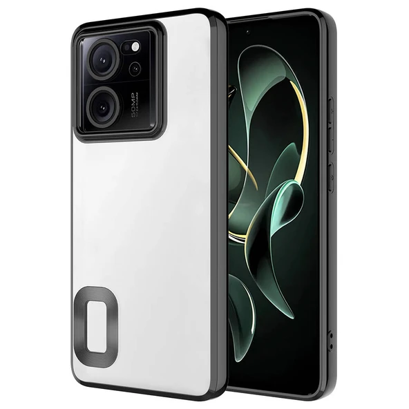 Zore Xiaomi ile uyumlu Mi 13T Pro Kılıf Kamera Korumalı Logo Gösteren Omega Kapak ürün görseli 1