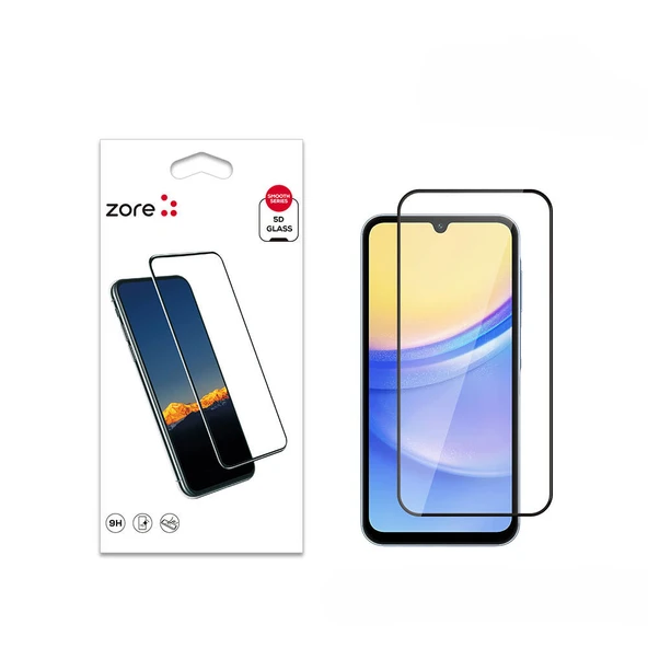 Zore Galaxy ile uyumlu A15 Kenarları Kırılmaya Dayanıklı Cam Ekran Koruyucu ürün görseli 1