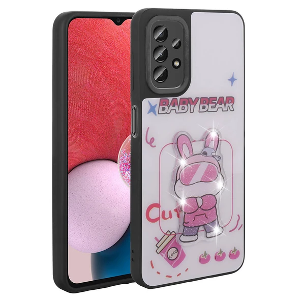 Zore Galaxy ile uyumlu A13 4G Kılıf Parlayan Kabartmalı İkonik Figürlü Amas Silikon Kapak ürün görseli 1