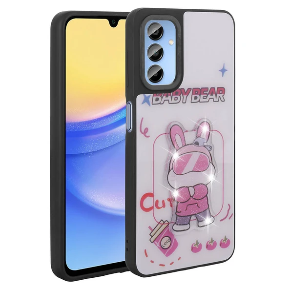 Zore Galaxy ile uyumlu A15 Kılıf Parlayan Kabartmalı İkonik Figürlü Amas Silikon Kapak ürün görseli 1