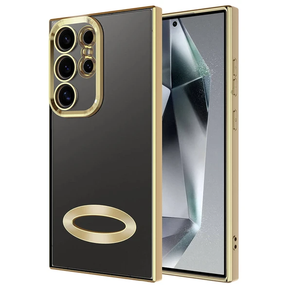 Zore Galaxy ile uyumlu S24 Ultra Kılıf Kamera Korumalı Logo Gösteren Omega Kapak ürün görseli 1